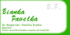 bianka pavelka business card